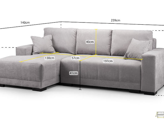 CIMIANO Sofa Bed - Left Hand Facing