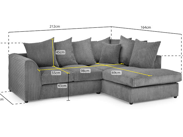 HARLEY Corner Sofa - Right Hand Facing