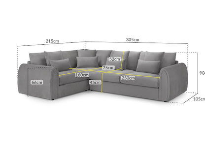 MIRABEL Corner Sofa - Left Hand Facing