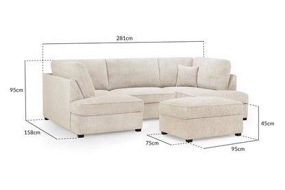 CARNABY U-Shape Sofa (Footstool Included)
