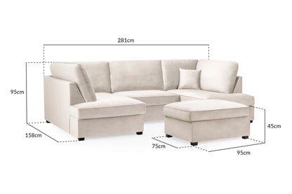 CARNABY U-Shape Sofa (Footstool Included)