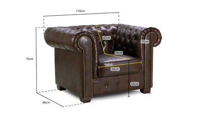 CHESTERFIELD 2 Seater Sofa